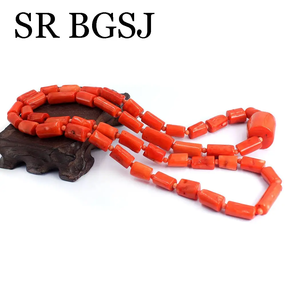 Freshwater Line - 10-14Mm 38-48Inch Punk Sieraden Trendy Oranje