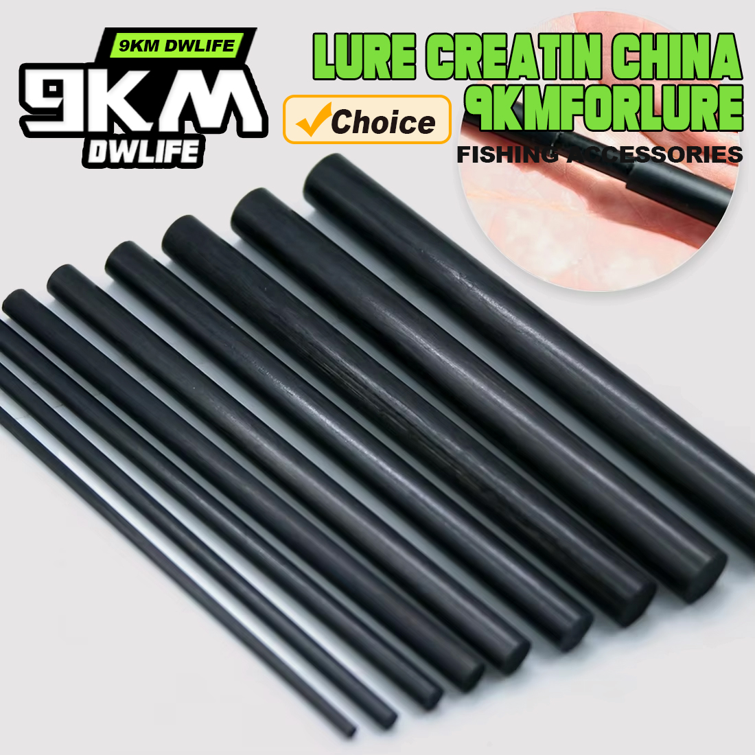 Freshwater Line - 3 Stuks Hengel Reparatieset Koolstofvezel Stokken
