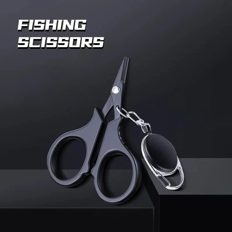 Fishing Line Cutter - Draagbare visschaar met intrekbaar koord, zeewaterbestendig,