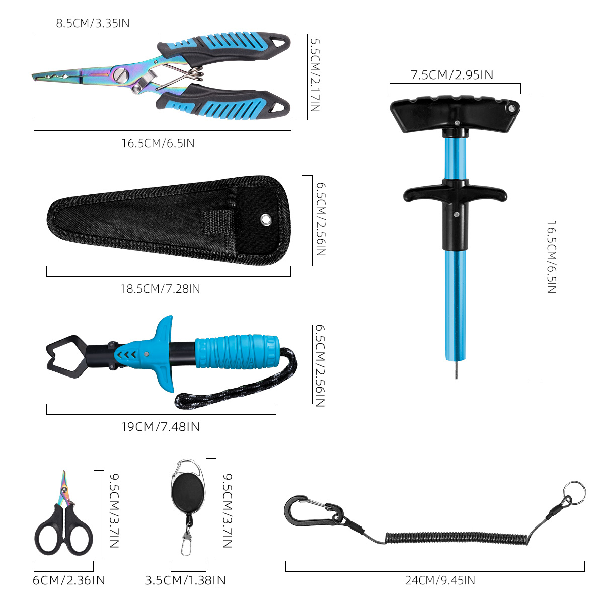 7-delige visgereedschapset, pr - Saltwater Line recensie en prijs