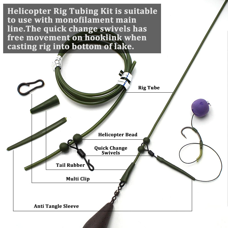 3x Pre Rigged Rig Tube Helicop - Leader Line recensie en prijs